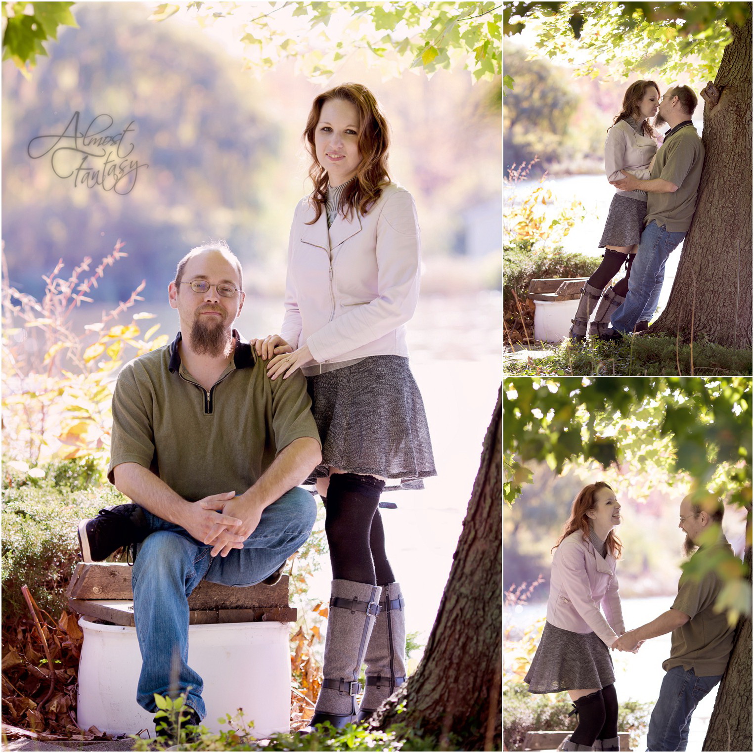 Wall Lake Delton Lakeside Forest Engagement Session Fall - Michigan Photographer Almost Fantasy_0084.jpg