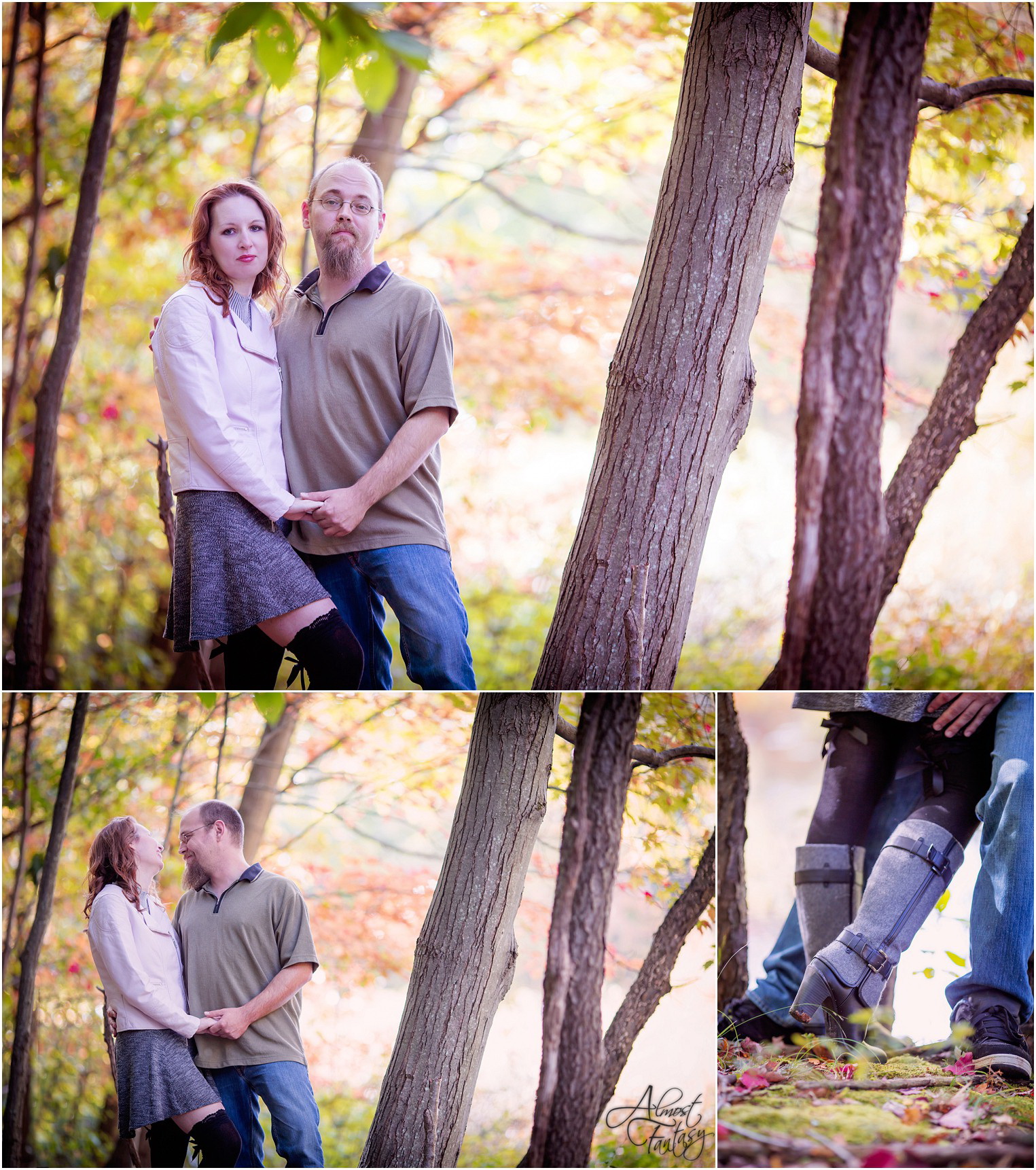 Wall Lake Delton Lakeside Forest Engagement Session Fall - Michigan Photographer Almost Fantasy_0089.jpg