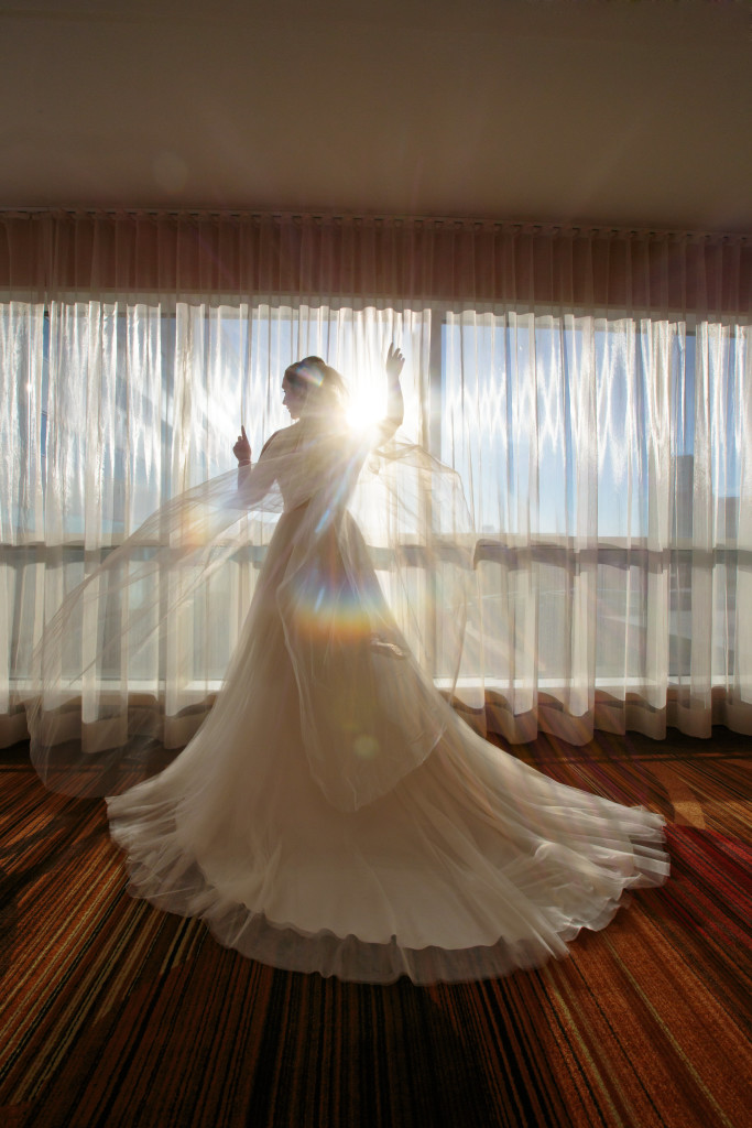Bride with Sunflare